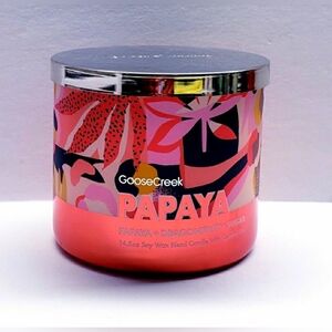 Goose Creek PAPAYA Large 3-Wick Candle, 14.5 oz